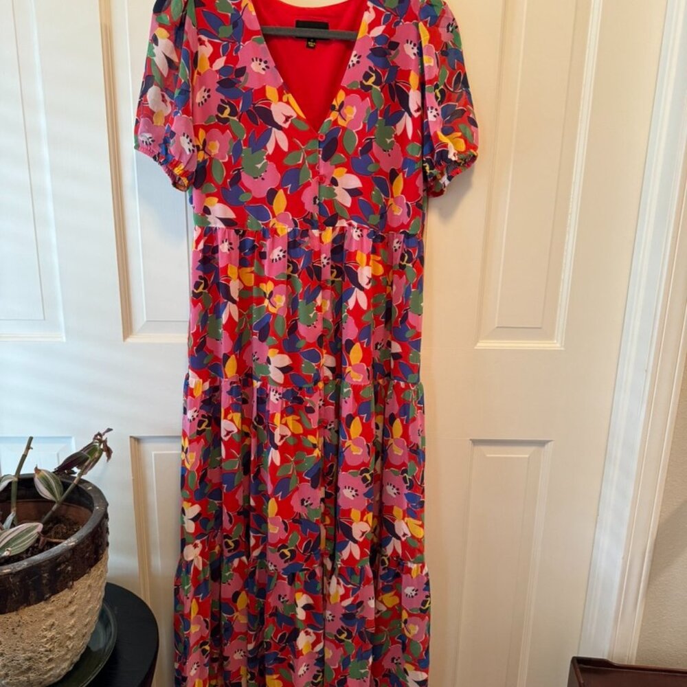 Sugarlips Sweet Soul Monaco Red Floral Maxi Dress